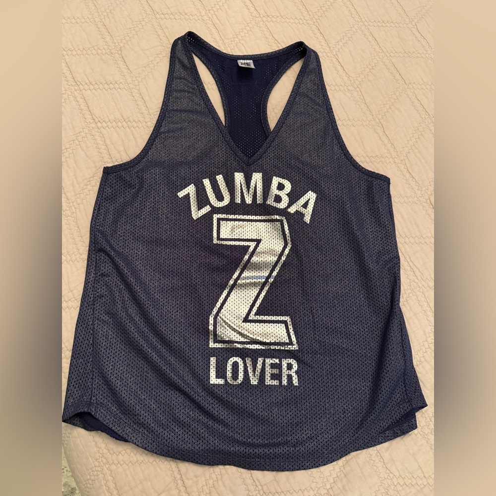 Zumba Fitness Navy Mesh Tank Top